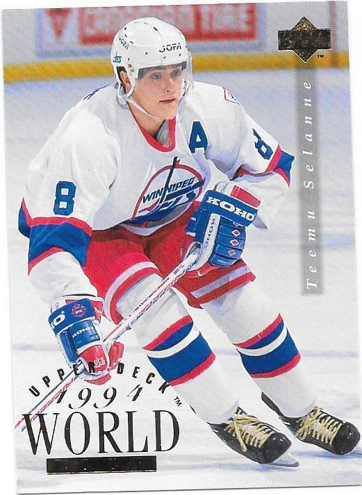 1994-95 Upper Deck World Tour #557 Teemu Selänne Winnipeg
