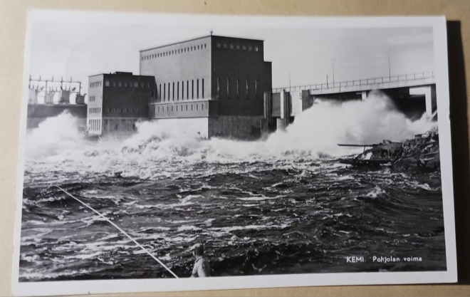 Kemi, Pohjolan voima, etualla mies kalassa, p. 1957 Ruotsiin