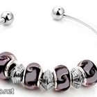 650 .. Retro Silver Fashion Bohemian Lampwork Rannekoru - pikkukuva 5