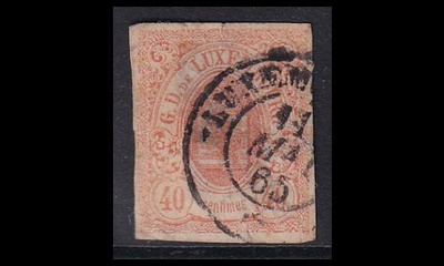 Luxemburg 11 o Vaakuna 40 C reikä (1859)