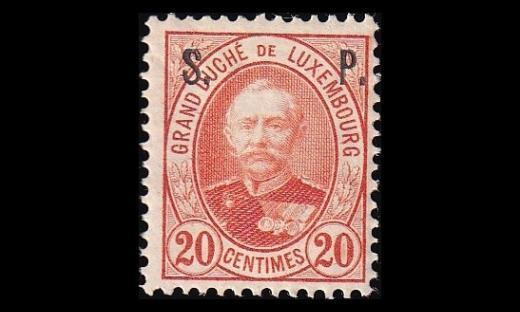 Luxemburg 49B * Virkamerkki 20 C (12½) (1891)
