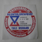 Jyväskylä 1982, 30. Palontorjuntapäivät, iso tarra - pikkukuva 1