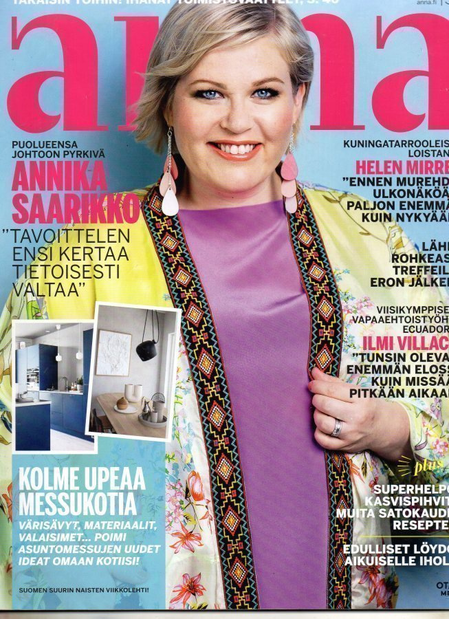 Anna n:o 32 2020 Annika Saarikko. Helen. Kreetta. Kian.