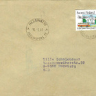 HELSINKI 10 16.2.87 LEIMA KUORI SAKSAAN 2.30MK SUOMEN MATKAI - pikkukuva 1