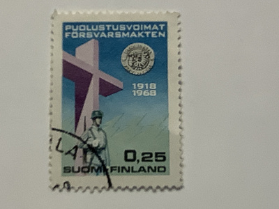 645 / 1968 Puolustuslaitos 50v 2/3 o leimattu