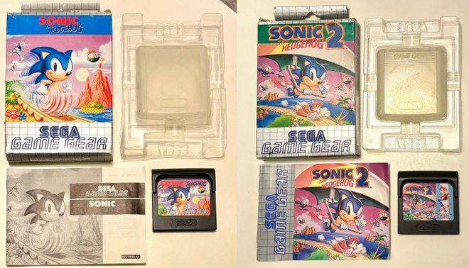 Sega Game Gear: Sonic 1 ja 2 (CIB)