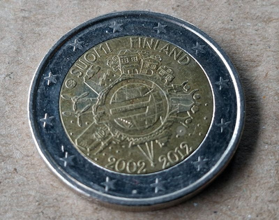 Suomi 2012 2 € Euro 10 vuotta