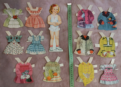 Paperinukke Sally 1940-50-luku