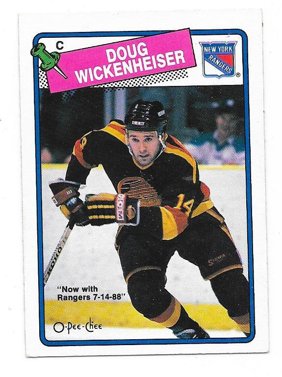 1988-89 OPC #263 Doug Wickenheiser , NY Rangers