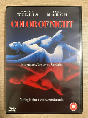 Yön väreet - Color of Night (DVD) UNCUT (1994) Open Matte