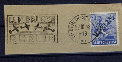 Berlin Mi 13 leikkeellä, LUFTBRÜCKE-leima