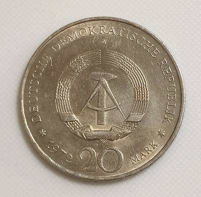 Itä-Saksa 20 Mark 1972, Wilhelm Pieck