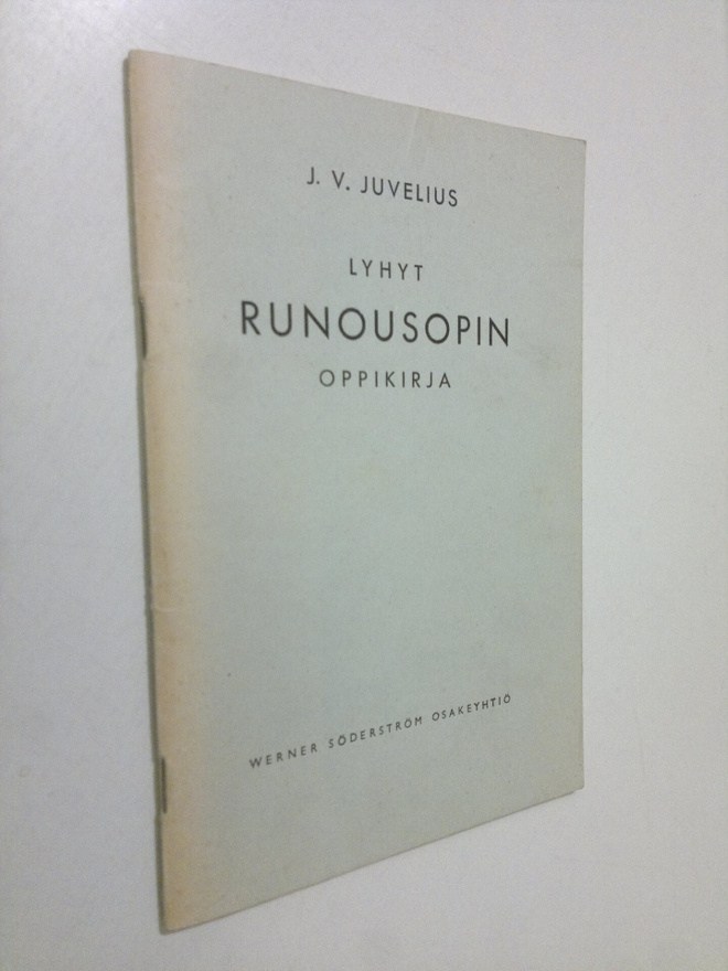 J.V. Juvelius : Lyhyt runousopin oppikirja