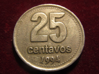 25 centavos 1994. Argentiina