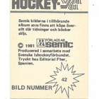 1981 SWE Semic 81 MM-Tarra #42 Vasili Pervuchin , CCCP - pikkukuva 2