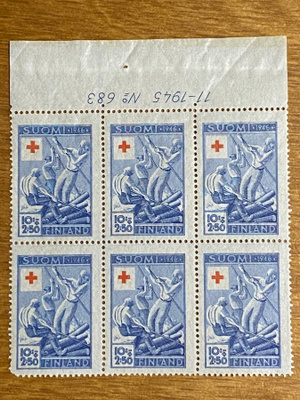 PR 1946 10MK+ 2,50MK NUMERO KUUSILO**