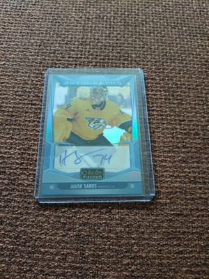 Juuse Saros 24-25 OPC Blue Rainbow Autographs #BA-JU