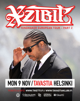 2 kpl Xzibit keikkalippuja, Tavastia 09.11.2026