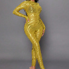 Seksikäs kuvioitu jumpsuit/catsuit koko M/38 ginger ALE-11€ - pikkukuva 1