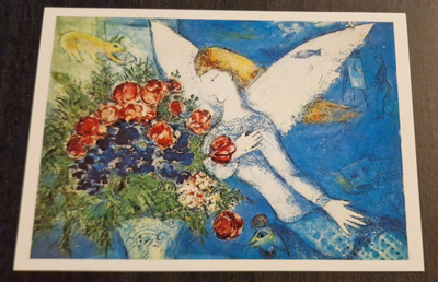 MARC CHAGALL, Sininen enkeli, keräilykortti