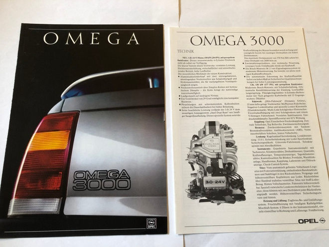 Opel Omega 3000 - 8/1988 - esite