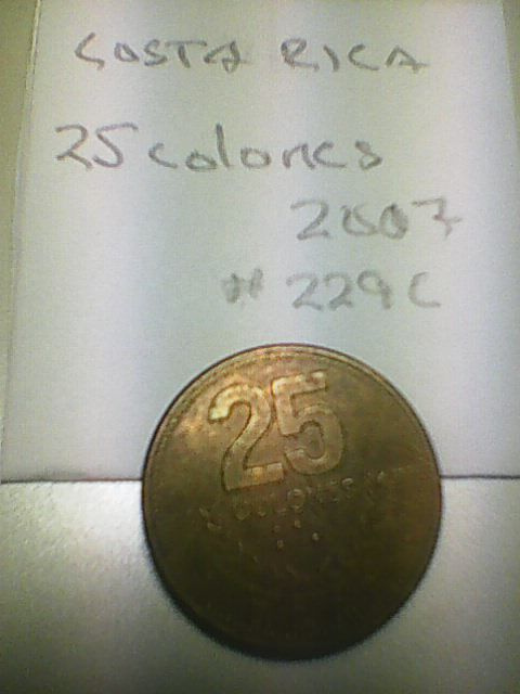 Costa Rica 25 colones 2007, km#229C