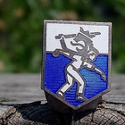 Hopeinen Emalinen Poliisi merkki. Halkaisija - 18 mm. - pikkukuva 3