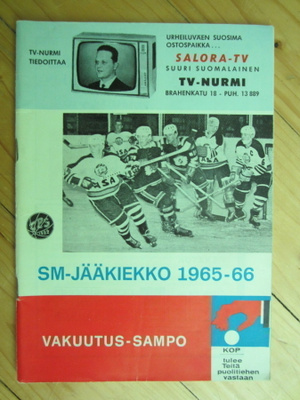 TPS JÄÄKIEKON KAUSIKIRJA 1965-66