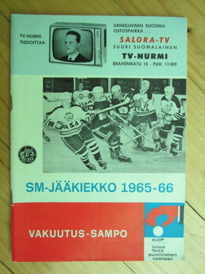 TPS JÄÄKIEKON KAUSIKIRJA 1965-66
