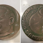 Avaruus aihe vanha 1966 pronssimitali Korolev Neuvostoliitto - pikkukuva 1