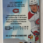 Cole Caufield 2021-22 UD Extended HoloGrFX - pikkukuva 2