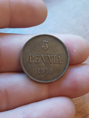 5 Penniä 1910 parempi vuosi
