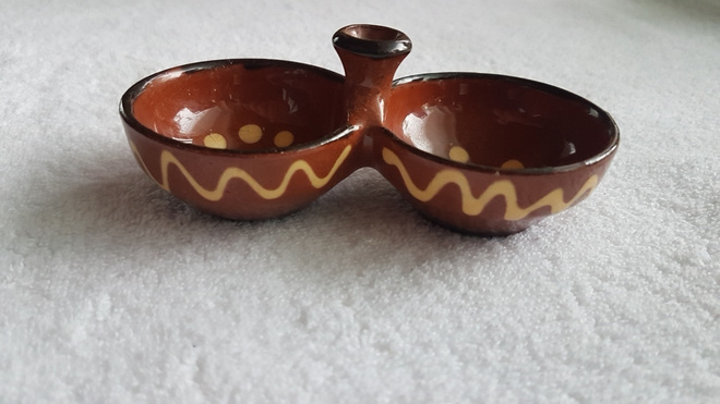 Keraaminen suola ja pippuri kippo vintage