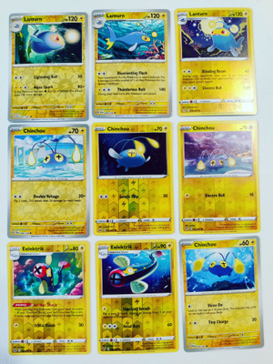 Pokemon Reverse Holo kortteja 9kpl