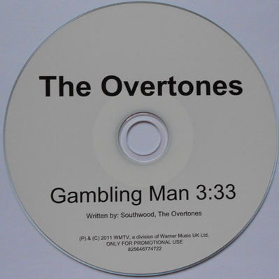 The Overtones • Gambling Man PROMO CDr-Single