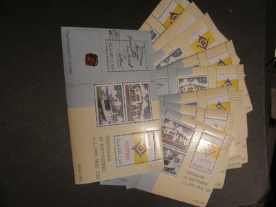 ÅLAND 1993  BLÅ 2  Posti blokit  56kpl  **  Norma 280e