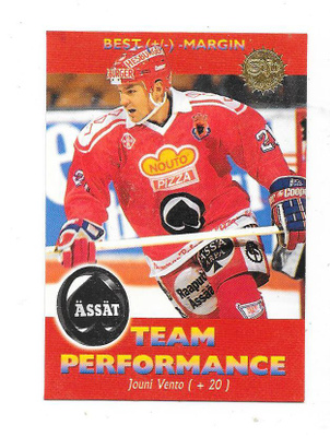 1994-95 SISU Team Performance #177 Jouni Vento  Ässät