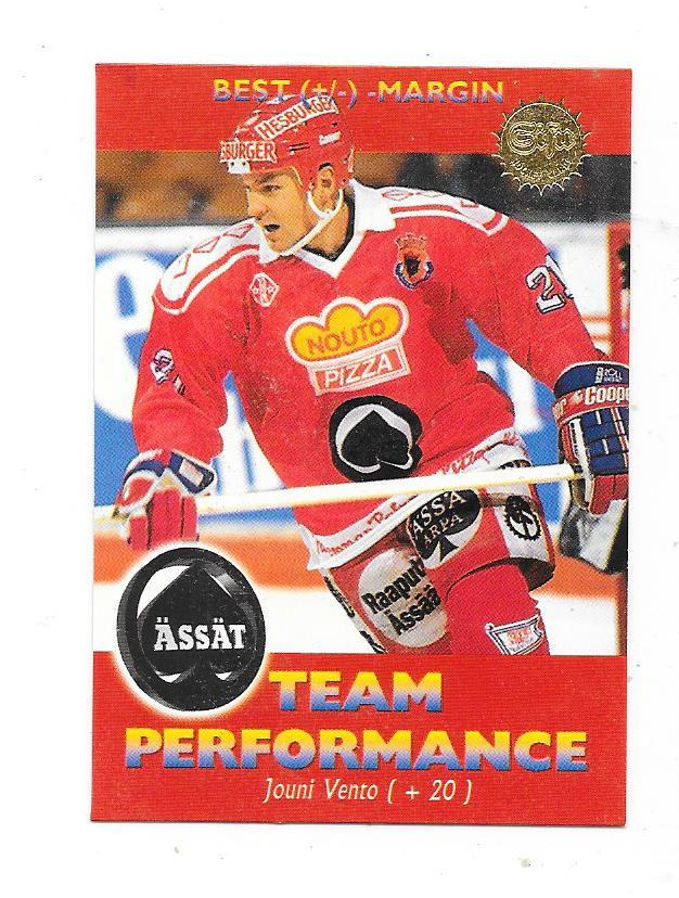 1994-95 SISU Team Performance #177 Jouni Vento  Ässät