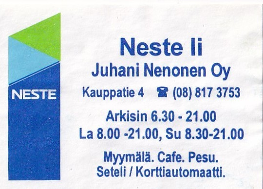 Ii, Juhani Nenonen Oy, Neste 4/8