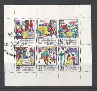 DDR 1972 Mi 1801-1806 pienoisarkki leimattuna