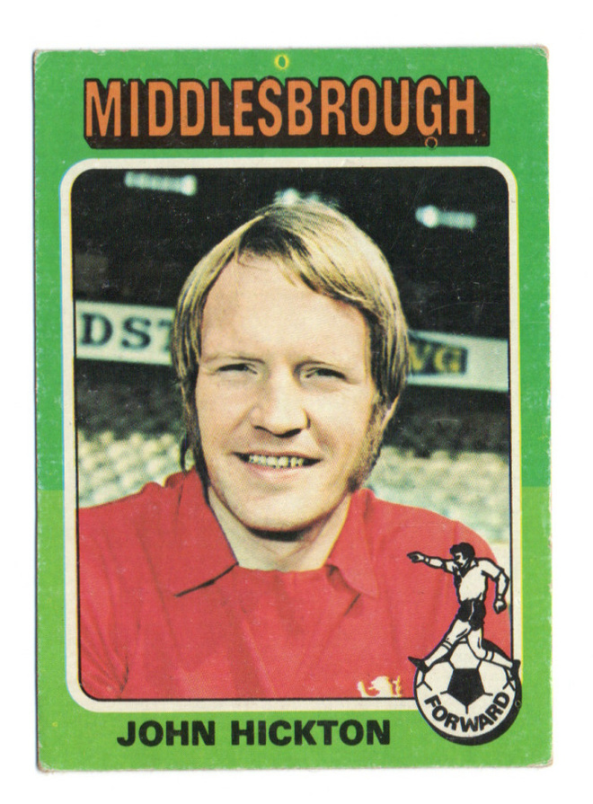 Purkkakuva Jalkapallo n:o 26 JOHN HICKTON. Middlesbrough