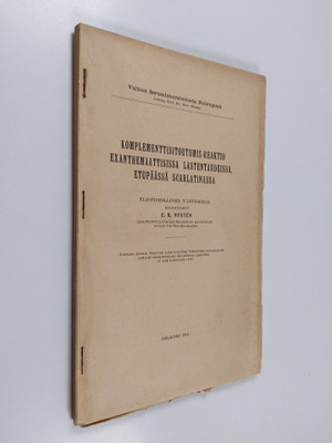 E. R. Nysten : Komplementtisitoutumis-reaktio exanthemaat...