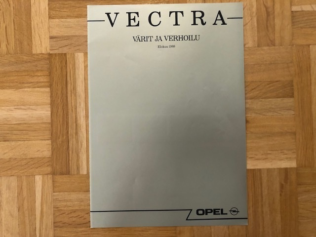 Värikartta Opel Vectra A. 1988/1989. Esite