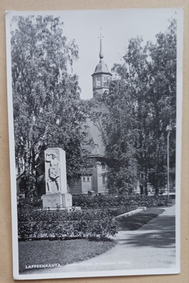 Lappeenranta, Sankaripatsas ja Lappeen kirkko, vkpk, p. 1953