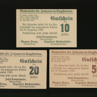 Itävalta Notgeld 10, 20, 50 Heller, St. Johann 1920 - pikkukuva 2