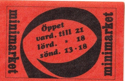 minimarket, Öppet vard. till b531