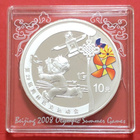 Kiina 1 oz 999 hopeaa, Beijing Olympics. Leija. (KD19) - pikkukuva 1