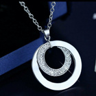 1224 .. Women Fashion Crystal Silver Plated .. Kaulakoru - pikkukuva 4