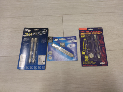 500W halogeenipolttimoita 4kpl