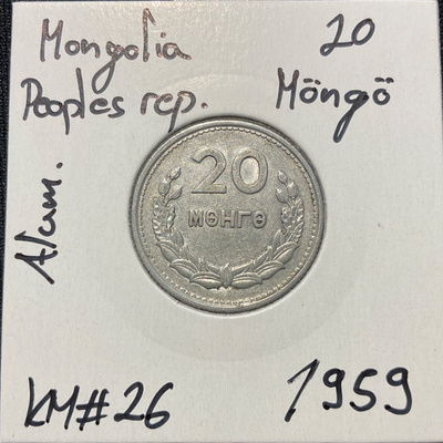 Mongolia Peoples rep. 20 Möngö